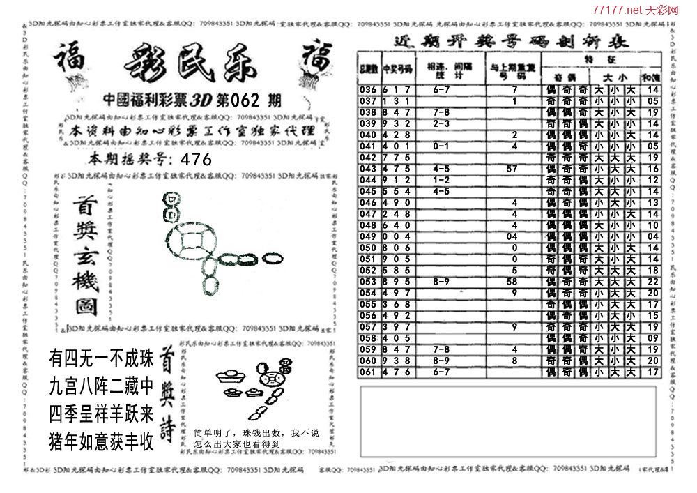 3d第25年062期彩民乐