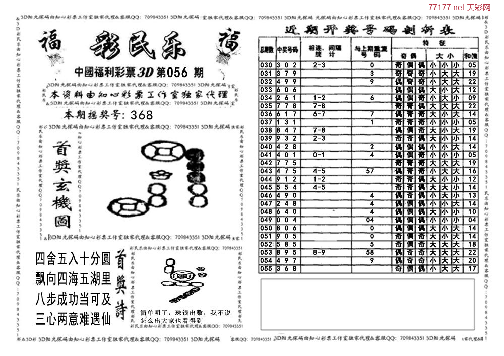 3d第25年056期彩民乐