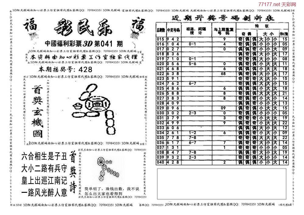 3d第25年041期彩民乐